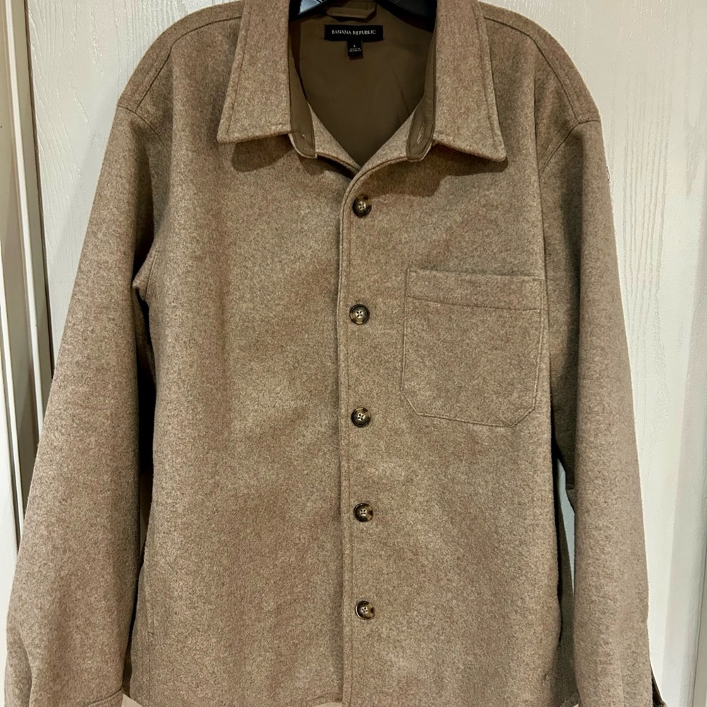 Banana Republic Tan Shirt Jacket